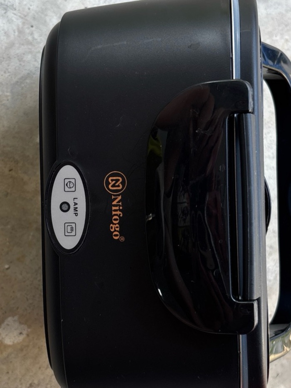 Nifogo Black electric warmer lunchbox with Gloss Handle